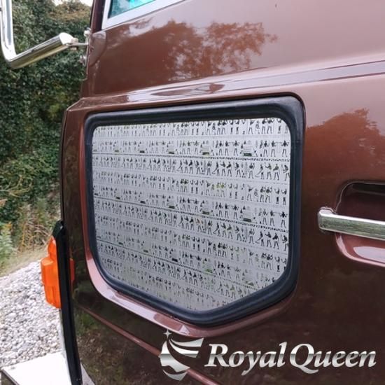 送料無料】【数量限定♪ 日野 ドルフィン 安全窓パネル エジプト柄