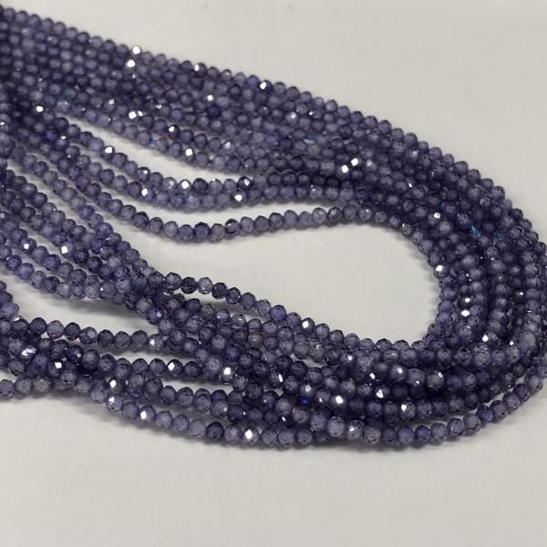 キュービックジルコニア ブルー 2mm ラウンドカット 1連 約38cm ヒカリカンパニー公式webショップ 天然石の専門店