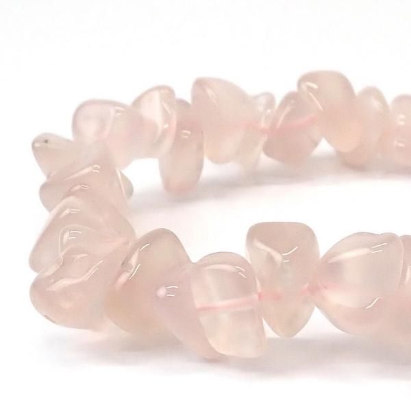 ピンクカルセドニー さざれ 9.5 - 13.5mm 内周15.5cm