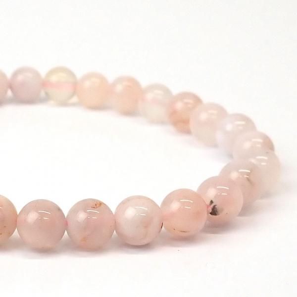 桜瑪瑙(サクラカルセドニー) ラウンド 6mm 内周15cm