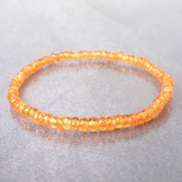 スペサルタイトガーネット ボタンカット 3.5 - 4mm 内周15cm