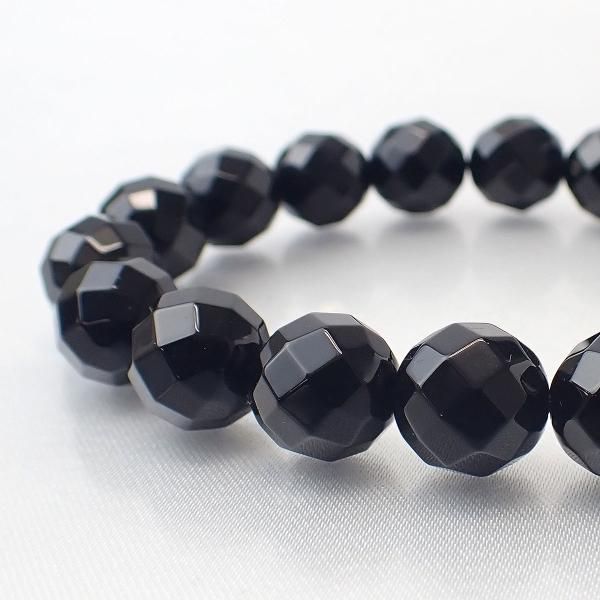 ブラックオニキス ラウンドカット 10mm 内周15cm ブレスレット