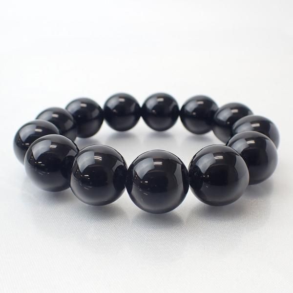 ブラックオニキス ラウンド 15.5 - 16mm 内周15 - 15.5cm