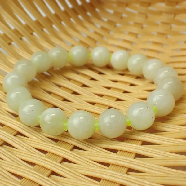 リビアングラス ラウンド 10mm 内周15.5cm ブレスレット [X6154