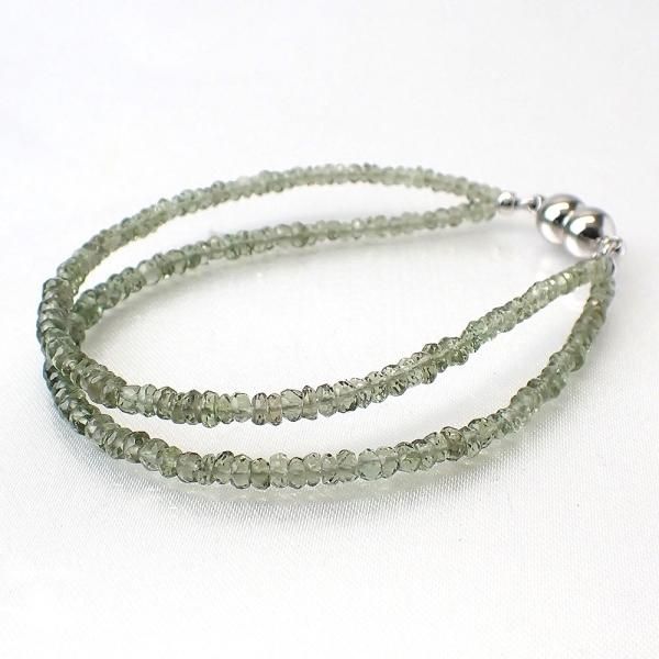 モルダバイト ボタンカット 2.5 - 3mm 内周15cm 磁石式2連 モルダバイト ボタンカット 2.5 - 3mm 内周15cm 磁石式2連