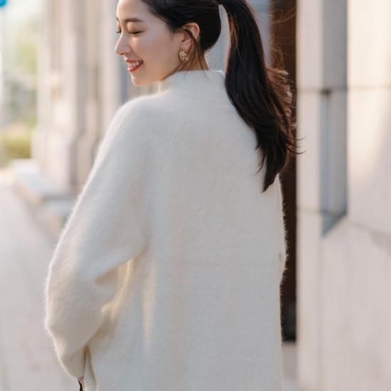 【新品未使用】FOX CASHMERE KNIT カーキ Mサイズ