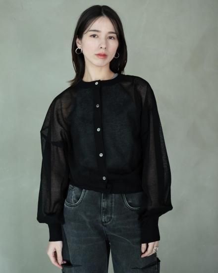 karry⋆ Linen sheer cardigan Linen sheer cardigan - KARRY OFFICIAL ONLINE STORE