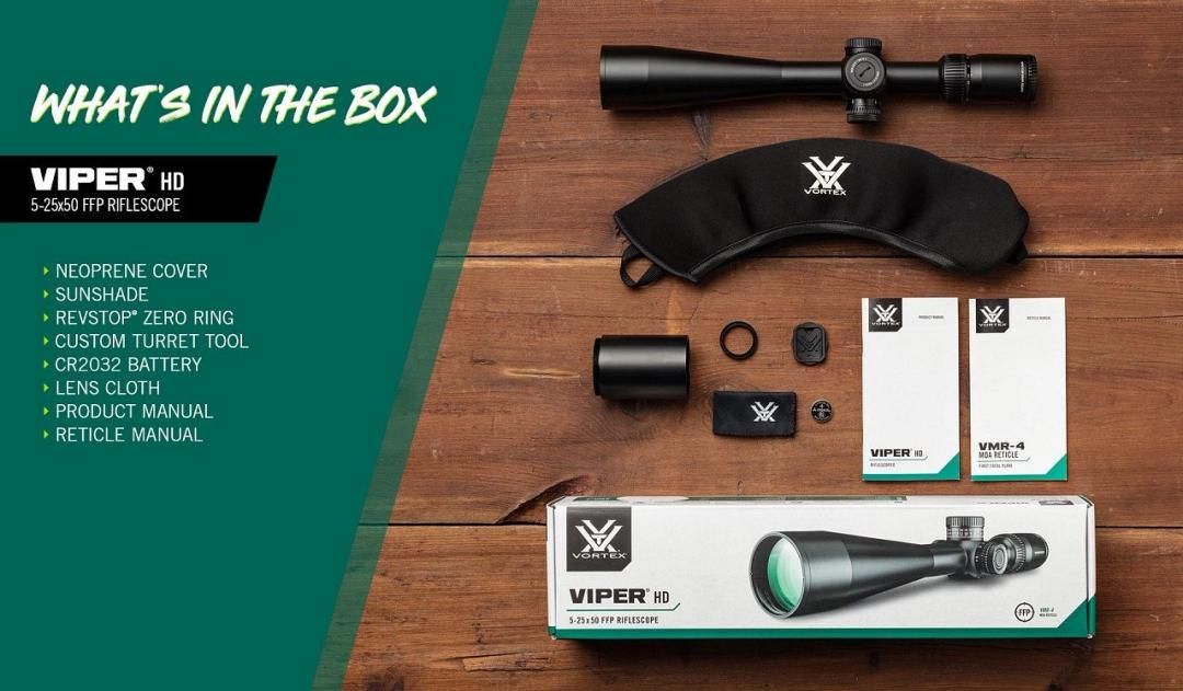 VIPER ® HD 5-25X50 FFP VMR-4 (MRAD) レチクル - VortexOptics正規