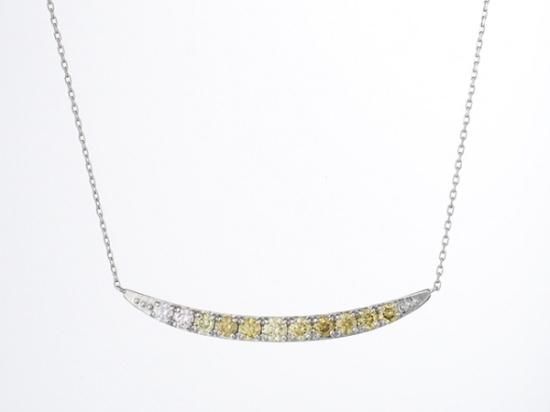 ダイヤモンド/1.00ct デザイン ネックレス K18WG D8843