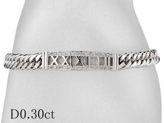 ダイヤモンド/0.30ct デザイン ブレスレット K14WG - ジュエリー・時計【ジュエル&ウォッチサプライ】