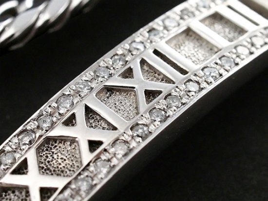 ダイヤモンド/0.30ct デザイン ブレスレット K14WG - ジュエリー・時計