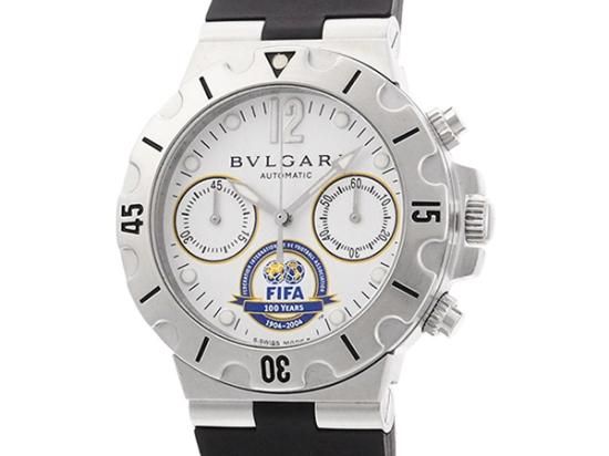 ベルト訳あり ブルガリ BVLGARI SCB38S ディアゴノ スクーバ FIFA100周年記念 クロノグラフ 自動巻き メンズ _769720