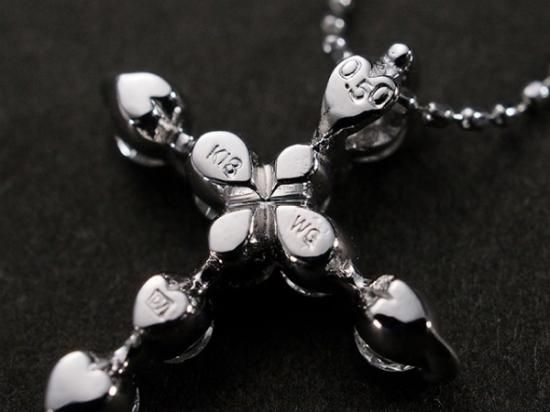 ポンテヴェキオ ダイヤモンド/0.50ct クロスデザイン ネックレス