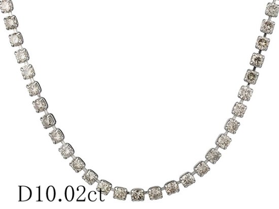 ダイヤモンド/10.02ct プラチナ デザイン ネックレス Pt850
