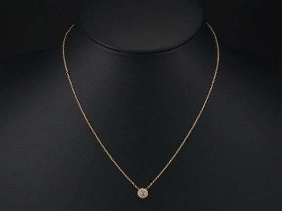 ティファニー サークレットミニ ダイヤモンド ネックレス K18YG ティファニー サークレットミニ ダイヤモンド ネックレス K18YG