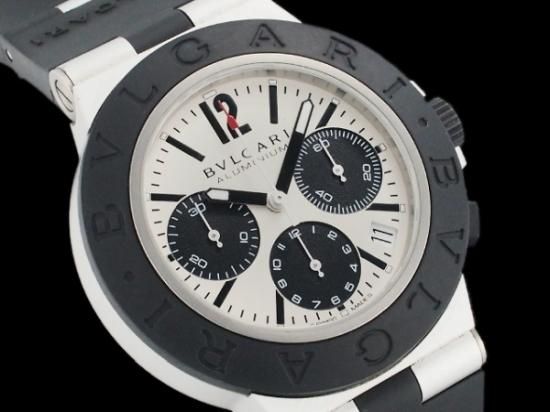 ブルガリ アルミニウム クロノグラフ BB40ATCH シルバー