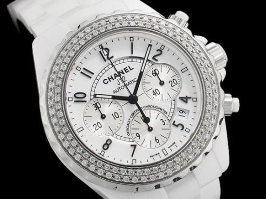 【在庫一掃】 シャネル CHANEL 】 J12 クロノ H1007 アフターダイヤベゼル J12