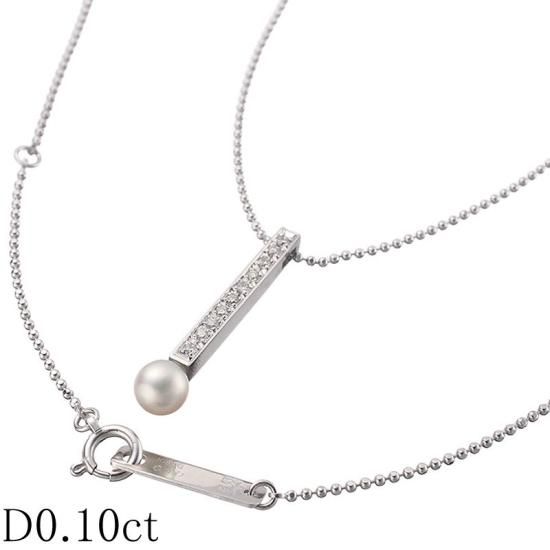 【NINA RICCI ニナリッチ】K18WG パール ダイヤ入 ネックレス K18WG パール ダイヤ入 ネックレス NINA RICCI ニナリッチ