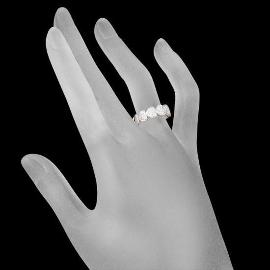 【未使用品】 ダイヤモンド/0.30ct ポンテヴェキオ ハート リング デザイン アクセサリー