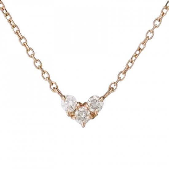 EAU D 4°C k10PG ハートダイヤモンド　ネックレス 4℃ ダイヤモンド ハート デザイン ネックレス K10PG