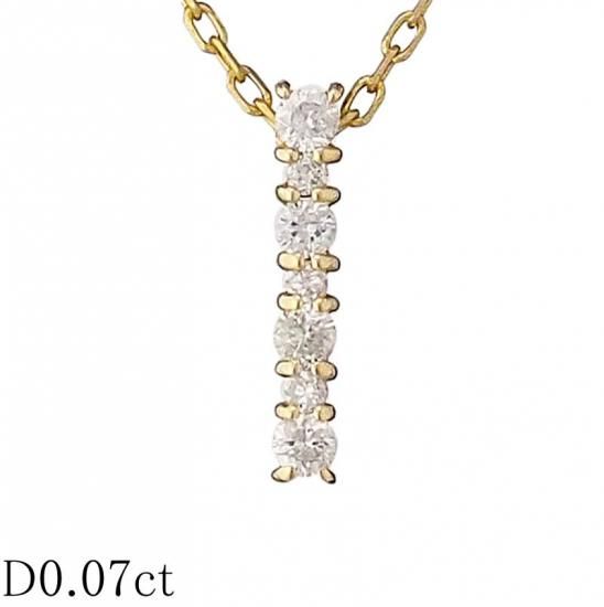 エテ ダイヤモンド/0.07ct デザイン ネックレス K18YG
