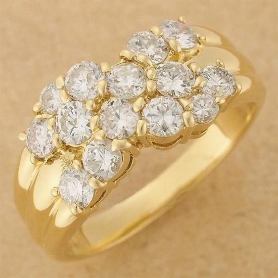 【超歓迎】 ジュエリーマキ ダイヤモンド/1.07ct デザイン リング K18YG 11 アクセサリー