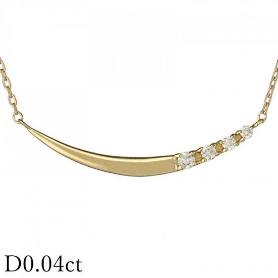 ポンテヴェキオ ダイヤモンド/0.04ct ネックレス K18YG