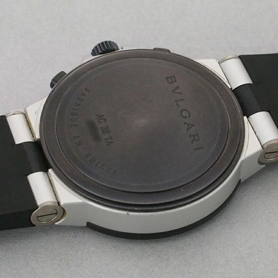【美品】BVLGARI AC38TA アルミニウム　後期型　黒指針夜光式　自動巻 BVLGARI 【BVLGARI】ブルガリ アルミニウム クロノグラフ AC38TA