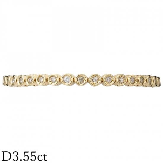 ダイヤモンド/3.55ct テニス ブレスレット K18YG - ジュエリー