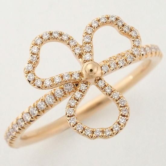 ティファニー ダイヤモンド ペーパーフラワー オープンフラワー リング