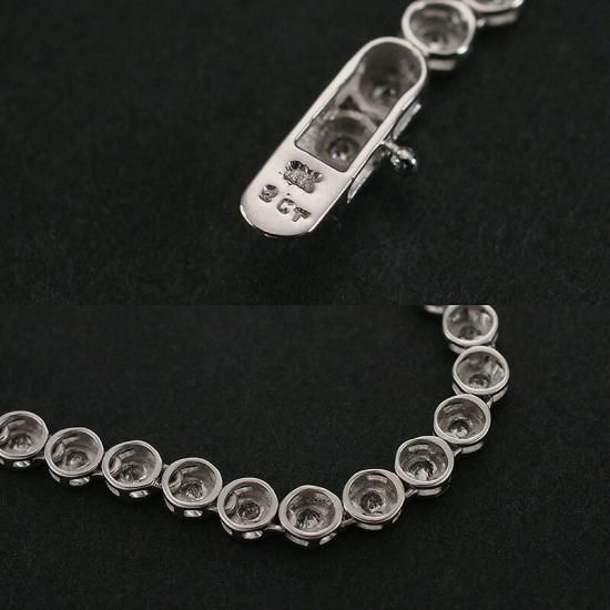 ダイヤモンド/2.00ct テニス ネックレス K18WG - ジュエリー
