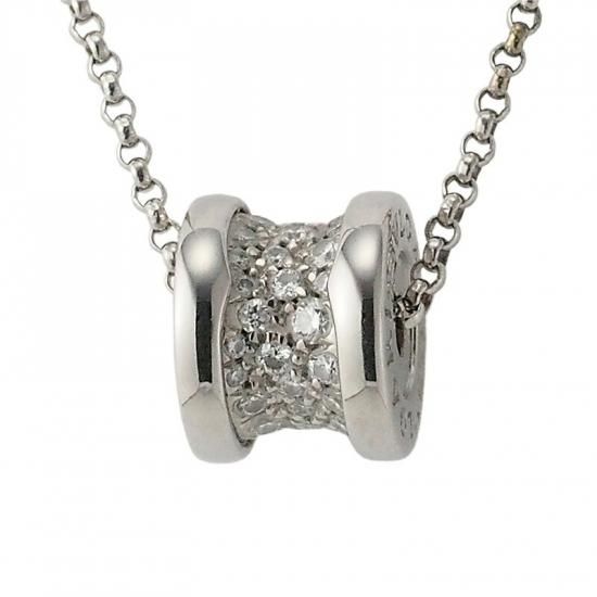 ブルガリ ダイヤモンド BZERO1 ビーゼロワン ネックレス 351117 K18WG