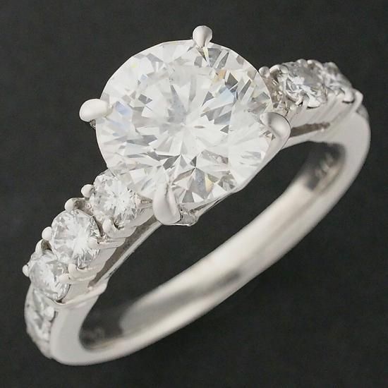 ダイヤモンド/2.04ct ダイヤ/0.62ct リング Pt900 12号