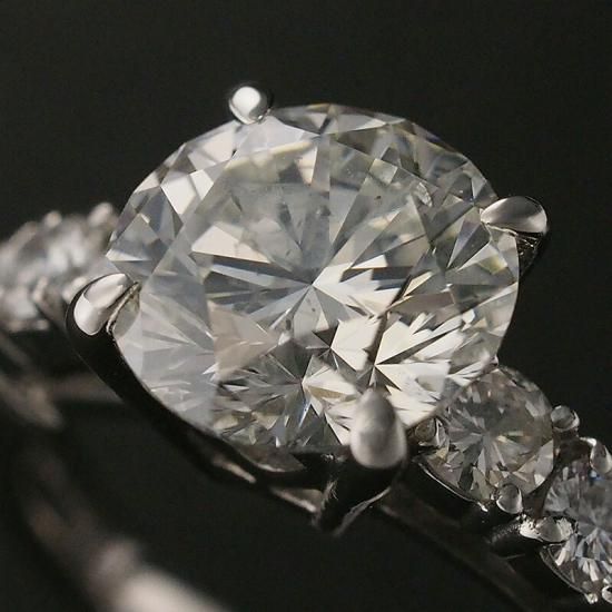 ダイヤモンド/2.04ct ダイヤ/0.62ct リング Pt900 12号