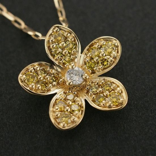 ダイヤモンド/0.30ct ネックレス K18YG - ジュエリー・時計