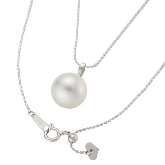 ヴァンドーム青山　ダイヤモンド カローラ ネックレス 0.10ct k18 WG パール ネックレス MIKIMOTO 【ミキモト】K18WGアコヤ