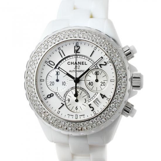 シャネル J12 クロノグラフ アフターダイヤベゼル H1007 鑑別