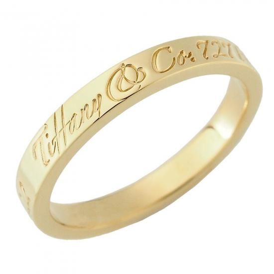 ティファニー ノーツ ナロー リング K18YG 11号