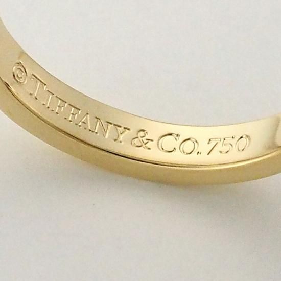 最終お値下げ　ティファニー　ノーツナローリング　１０号程度　７５０　K18 楽天市場】ティファニー TIFFANY＆CO ノーツ ナロー リング