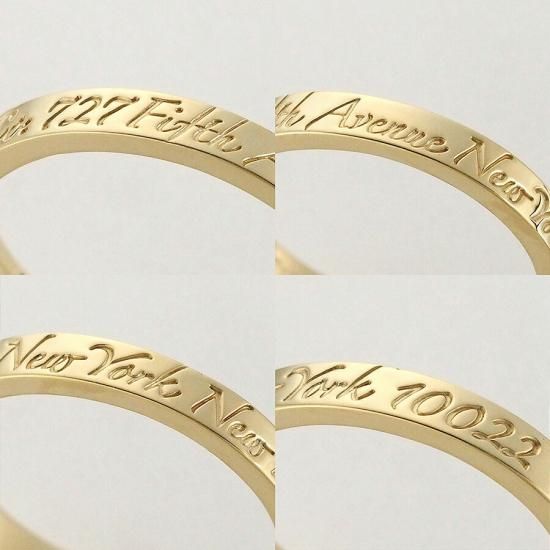 ティファニー ノーツ ナロー リング K18YG 11号