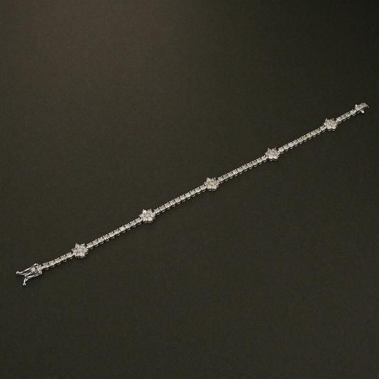 ダイヤモンド/5.00ct ブレスレット K18WG - ジュエリー・時計