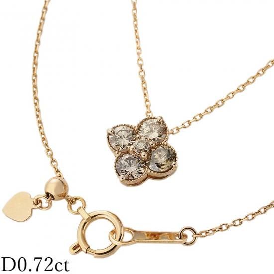 【72N5272】K18WG 天然ダイヤモンド ネックレス 72N5272】K18WG 天然ダイヤモンド ネックレス