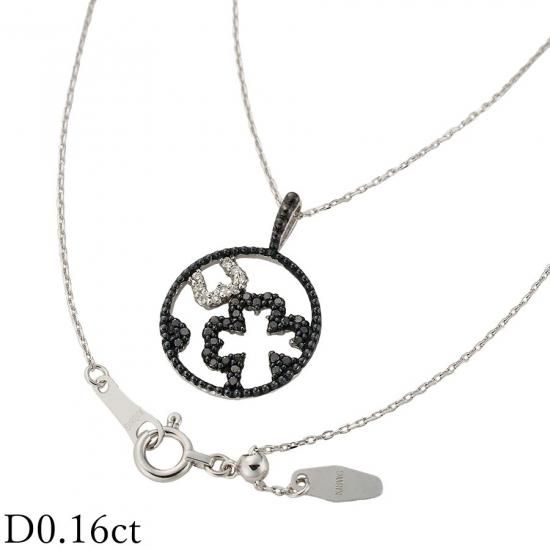 K18WG ダイヤモンド ネックレス K18WG ダイヤモンド ネックレス 0.16CT K18 0.16ctダイヤモンド