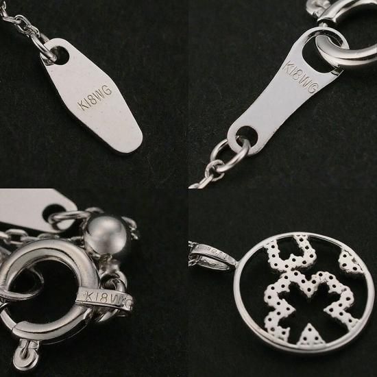 ブラックダイヤ ダイヤモンド/0.16ct デザイン ネックレス K18WG