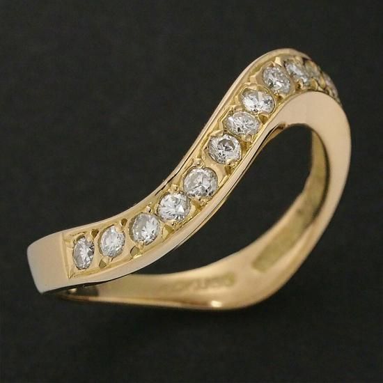 ダイヤモンド/0.24ct デザイン リング K18YG 10号 I4940