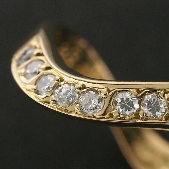 ダイヤモンド/0.24ct デザイン リング K18YG 10号 I4940 ダイヤモンド/0.24ct デザイン リング K18YG 10号 I4940