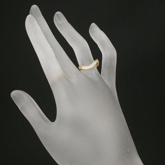 ダイヤモンド/0.24ct デザイン リング K18YG 10号 I4940 ダイヤモンド/0.24ct デザイン リング K18YG 10号 I4940