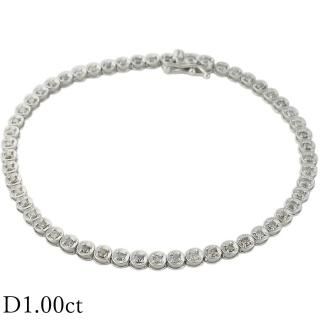 テニスブレスレット k18wg ダイヤ0.55カラット ダイヤモンド テニスブレスレット – K18WG、2.0ct
