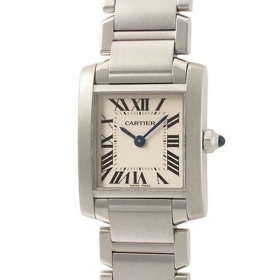 カルティエ タンクフランセーズSM W51008Q3 SS クォーツ 箱付き カルティエ タンク フランセーズ SM W51008Q3 クオーツ 国内正規