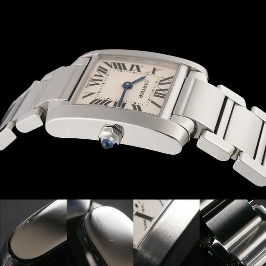 カルティエ タンクフランセーズSM W51008Q3 SS クォーツ 箱付き 中古)CARTIER カルティエ タンク フランセーズ SM W51008Q3